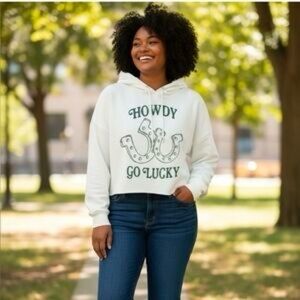 Grayson Threads White 'Howdy Go Lucky' Hoodie
